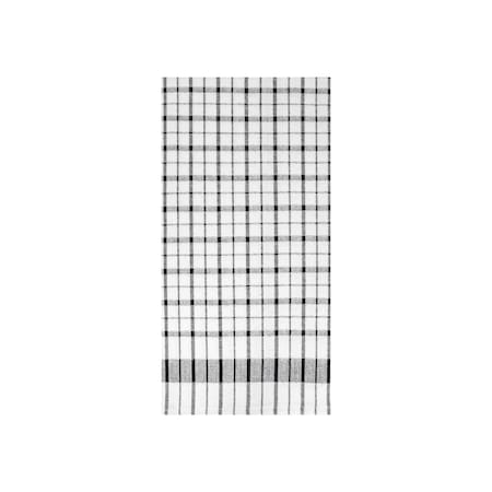 RITZ Wonder Kitchen Towel 100% Cotton Flat Wvn Lintless White/Black, PK 12 11787